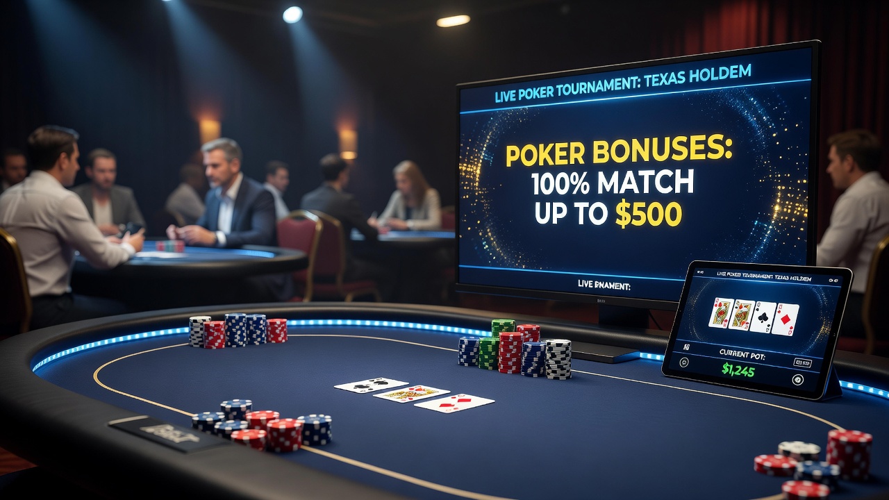 Darstellung von Live-Poker-Events und mobiler Integration