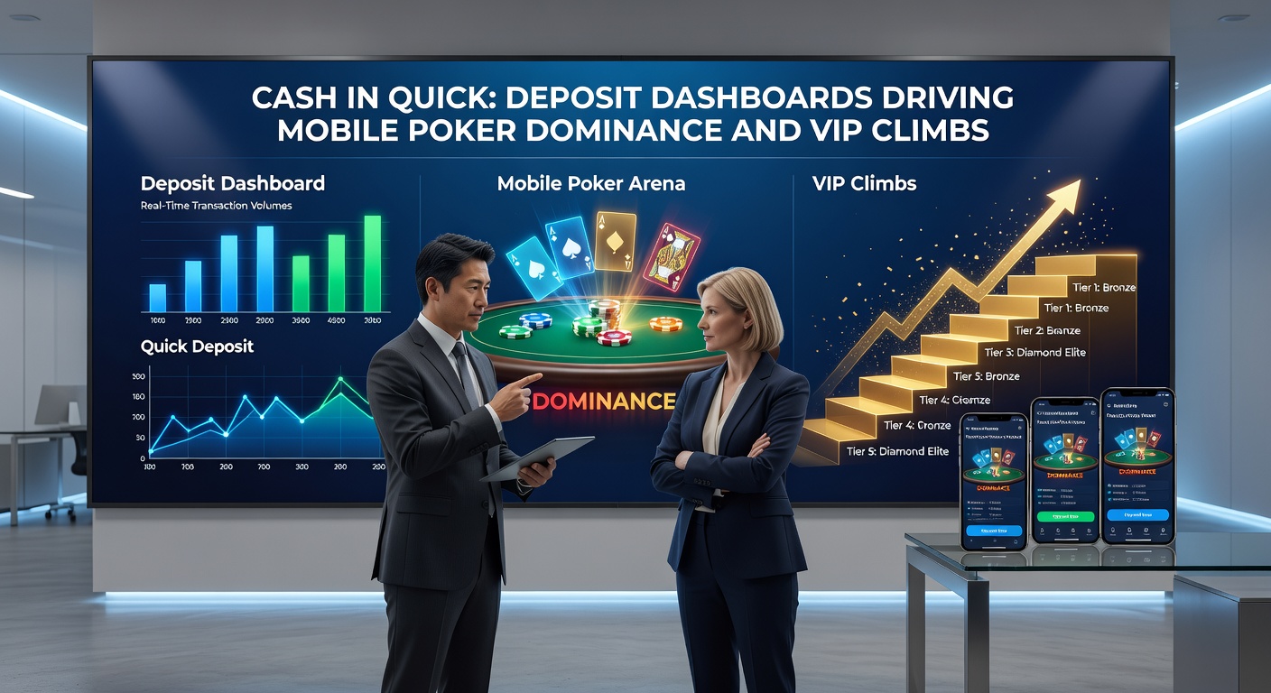 Grafik mit steigenden Kurven zu Mobile-Poker-Nutzern und VIP-Leveln im Vergleich zu Desktop, inklusive Deposit-Volumen-Daten aus 2026