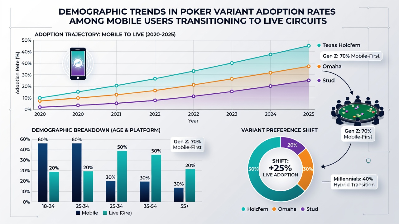 Übergangsmuster von mobilen Poker-Spielern zu Live-Circuits mit Fokus auf demografische Gruppen